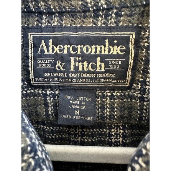VTG Abercrombie Fitch Shirt Mens M 90s Tartan Plaid ButtonDown Gorpcore Outdoor - Picture 3 of 7